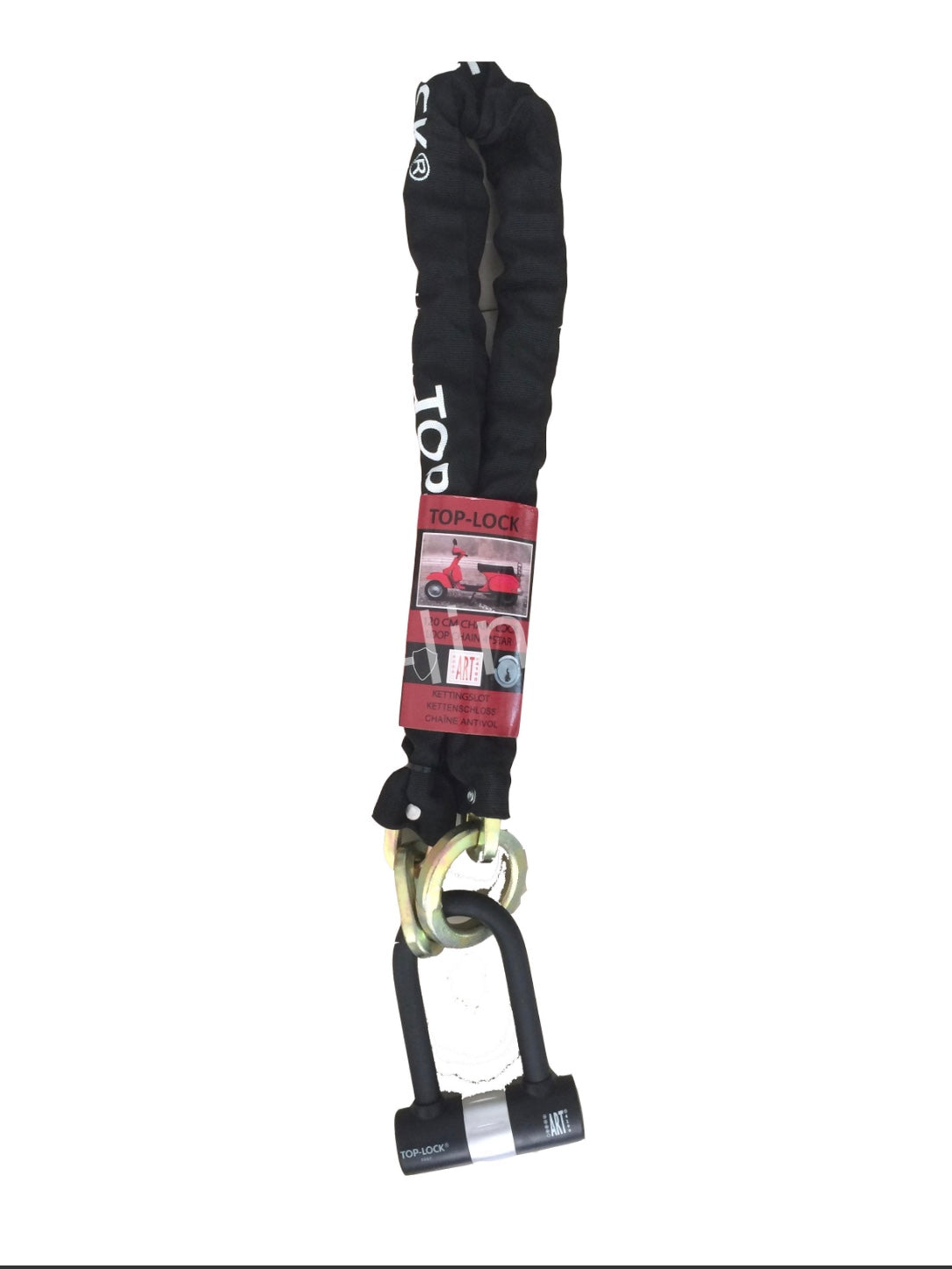 Top Lock ART4 Kettingslot 120 cm Loop + Verlengde U-Beugel