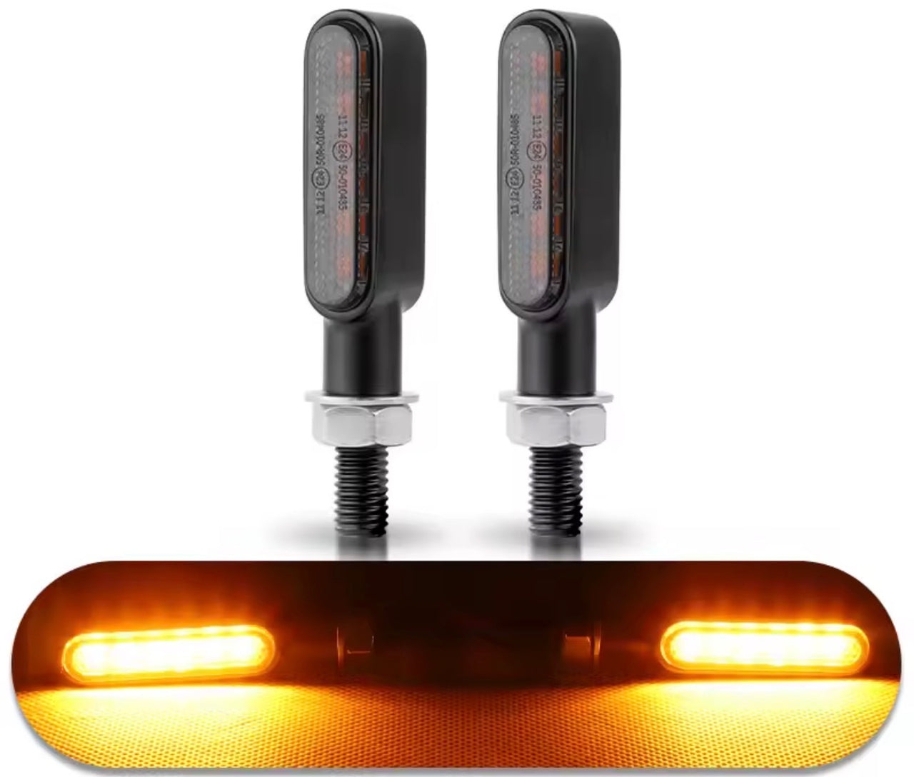 Mini LED Knipperlichten Motor – Set van 2 – Amber Licht – Sequentiële Richtingaanwijzers