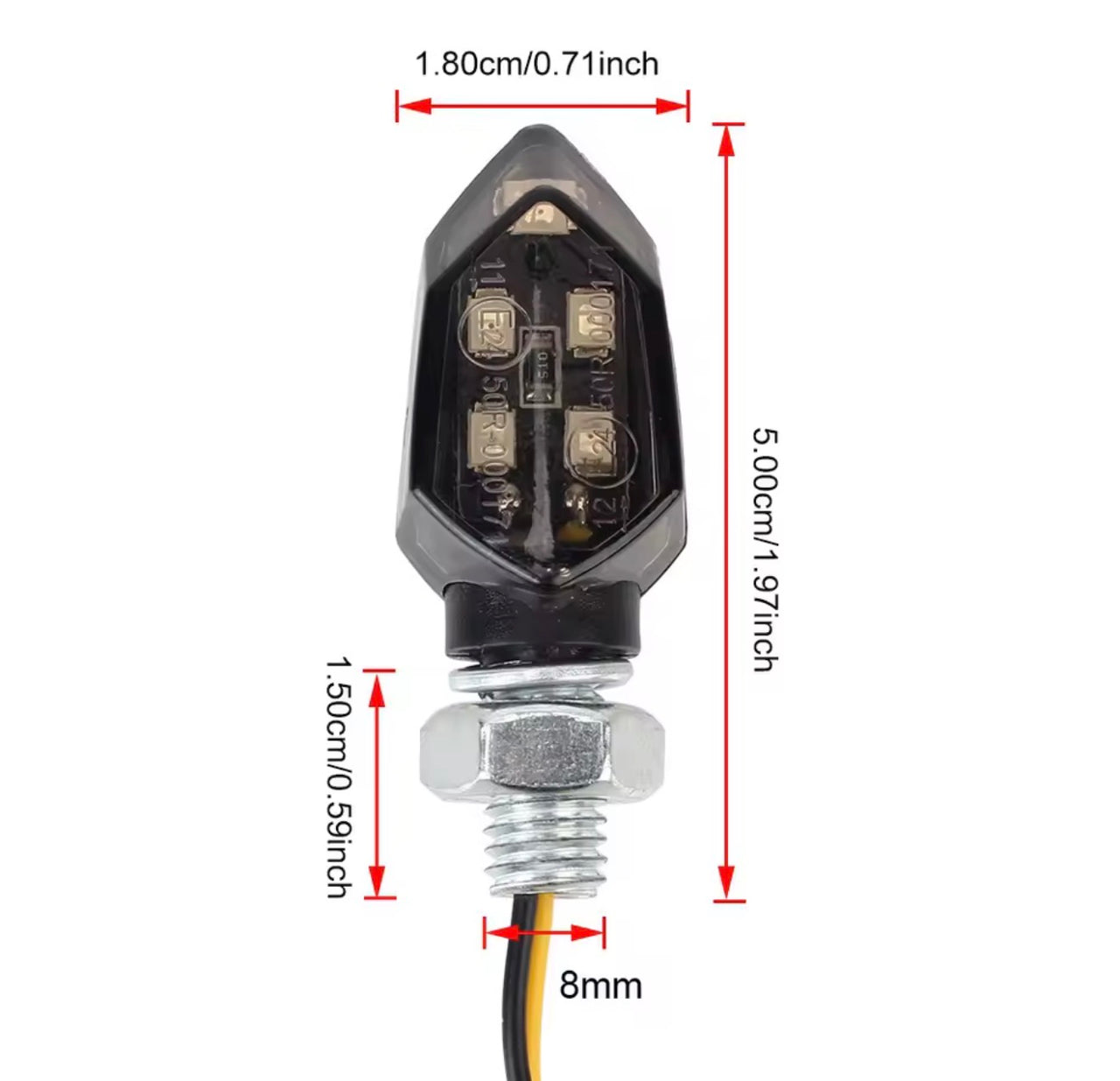 Universeel 12V LED Achterlicht met Remlicht en Knipperlichten – Motor / Scooter / ATV